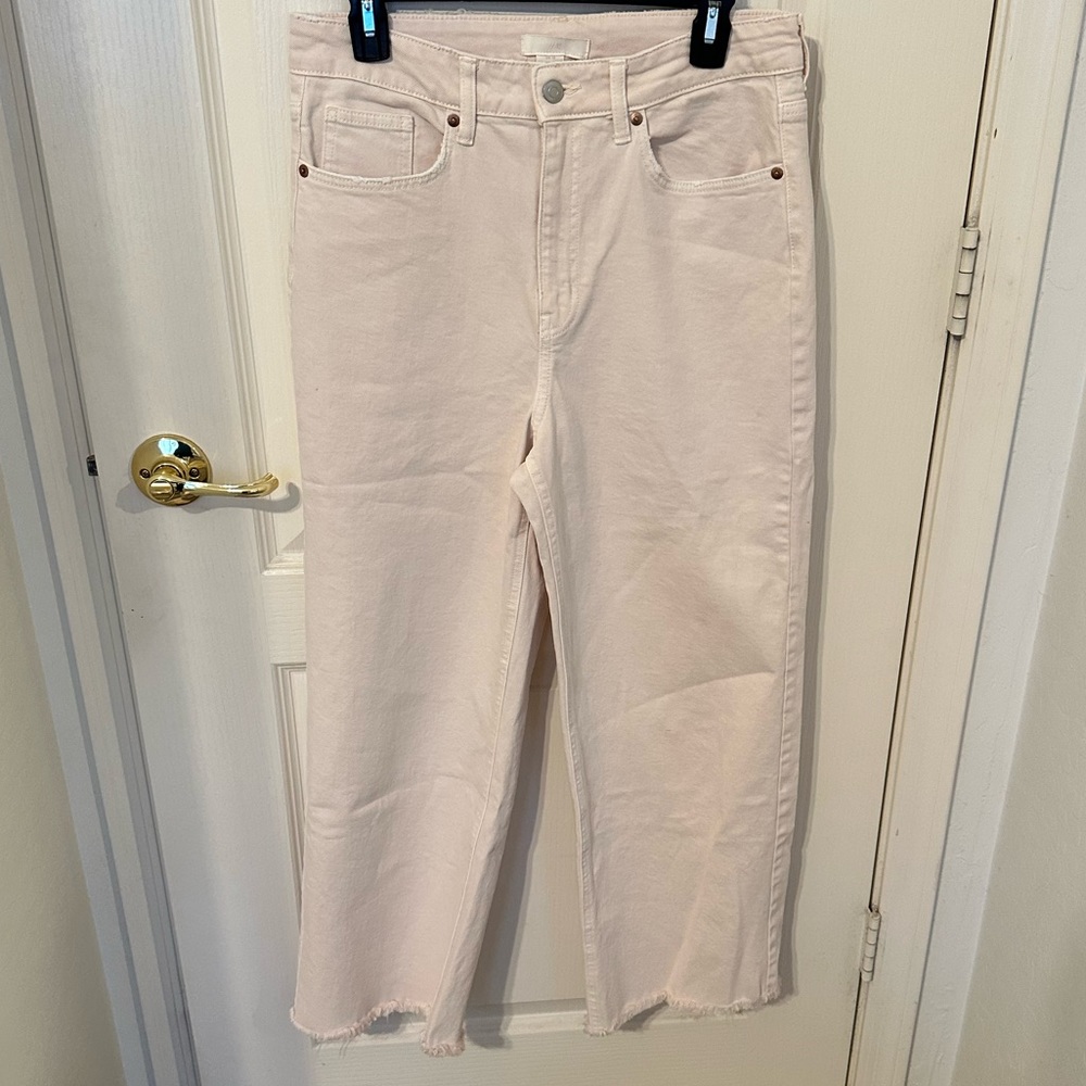 H&M CREAM WHITE HIGH WAIST JEANS